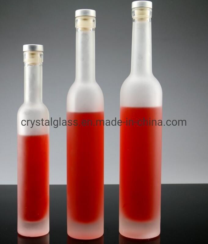 200ml 375ml 500ml 700ml Wholesale Wine Vodka Glass Whiskey Bottle with Cork