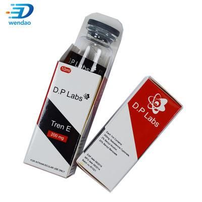 Custom Print Hot Stamping Foil Embossed Pharma Medical 10ml Vial Labels and Box