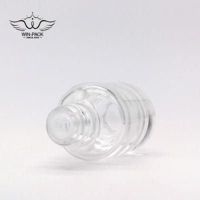 Glass Dropper Bottle Clear No Color with Silver Aluminum Dropper Container 60ml 30ml 15ml 10ml