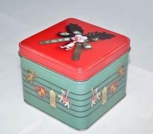 Square Metal Box for Cookies