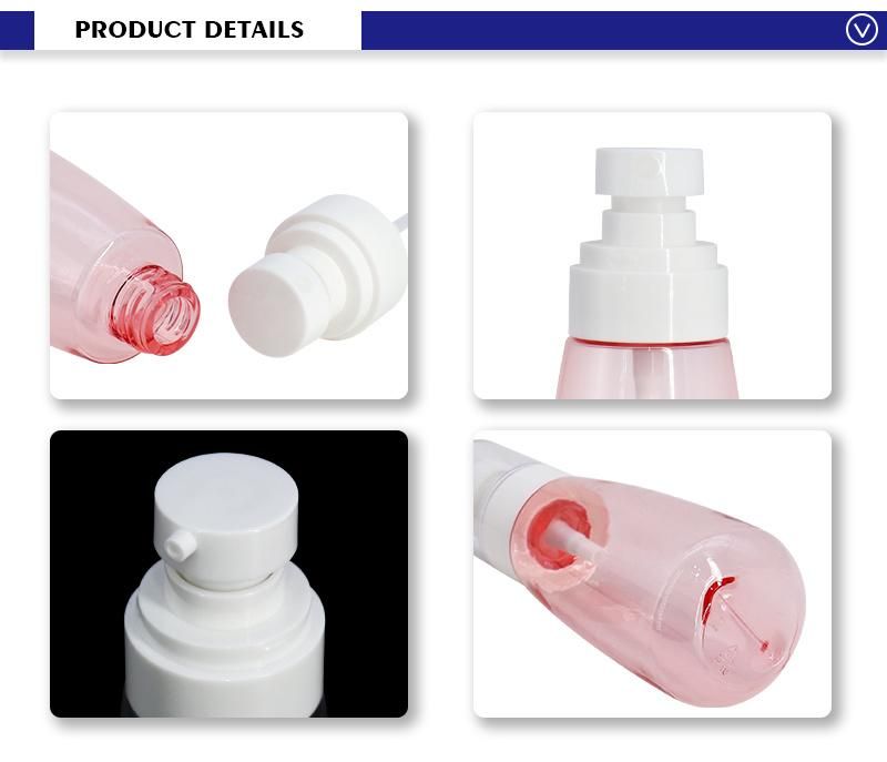 Premium Quality 30ml 60ml 100ml Transparent Pink Pet Spray Bottle