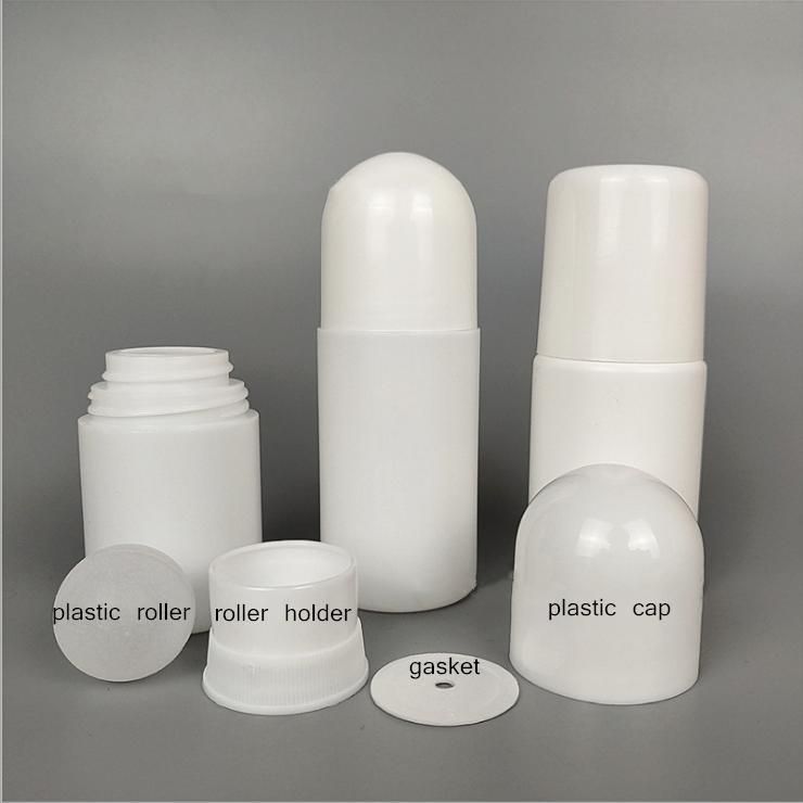 Customized Color 30ml 50ml Empty PE Plastic Deodorant Roll on Bottle