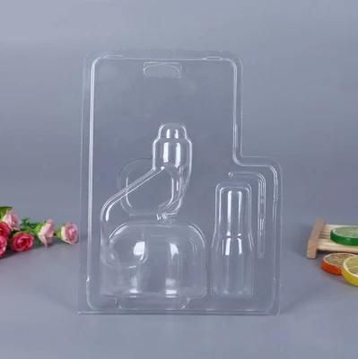 Transparent Disposable Good Service Clear Plastic Clam Shell Folded Packaging for Hardware Electronic with Hang Hole