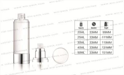 Luxury 20ml Skin Care Cream Cosmetic Packaging San Airless Treatment Pump Bottle