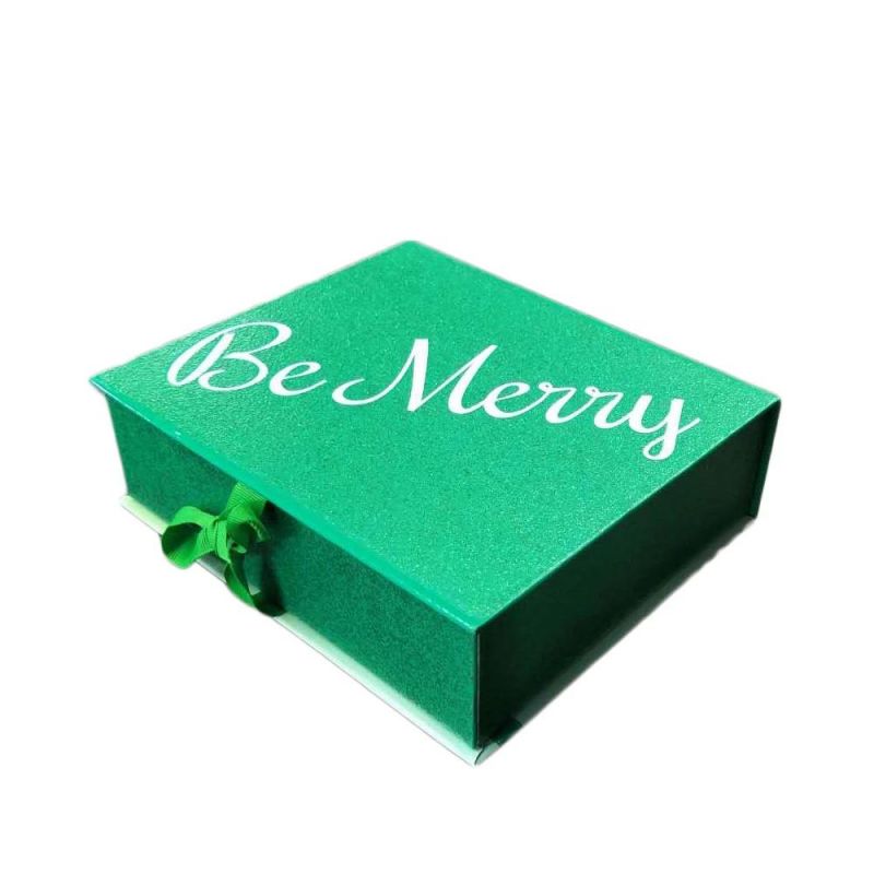 Accept Custom Size and Printing Delicate Cardboard Gift Package with Ribbon