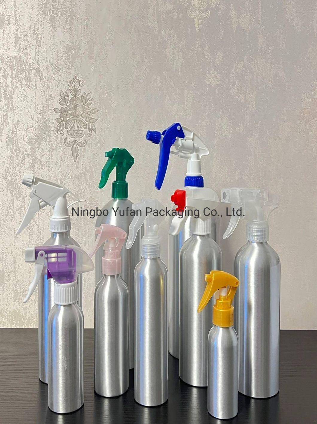 Cosmetic Aluminum Bottle with Bamboo Pump Sprayer