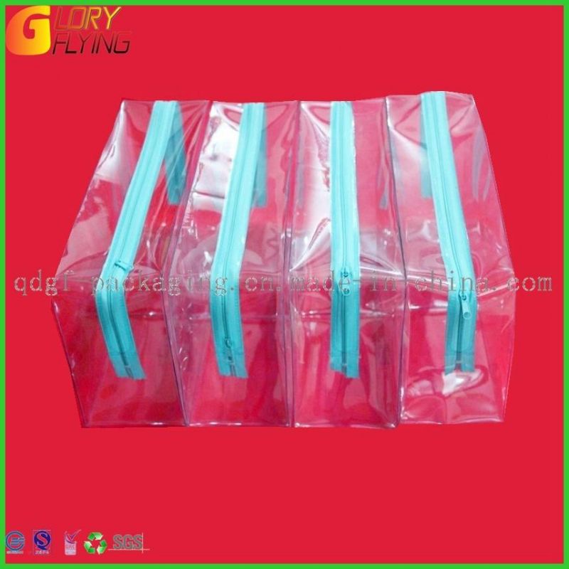 PVC Silder Zipper Packaging Bags with Design Artwork Printing/Commetic Plastic Bag