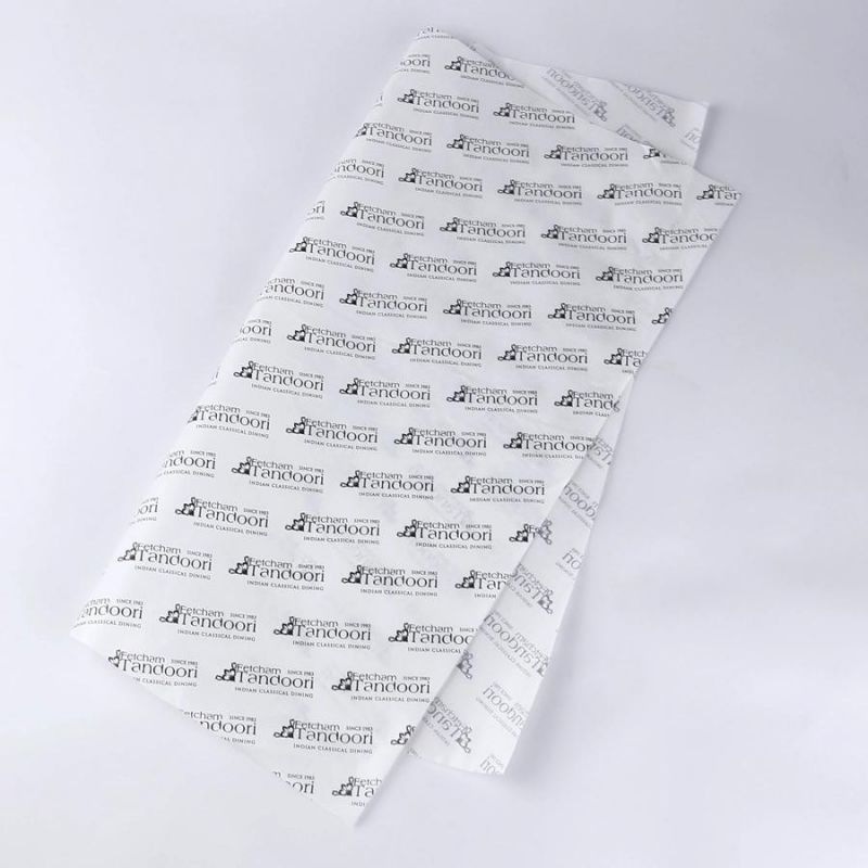 High Quality Letter Logo 17GSM 20*30" White Packing Wrapping Tissue Paper