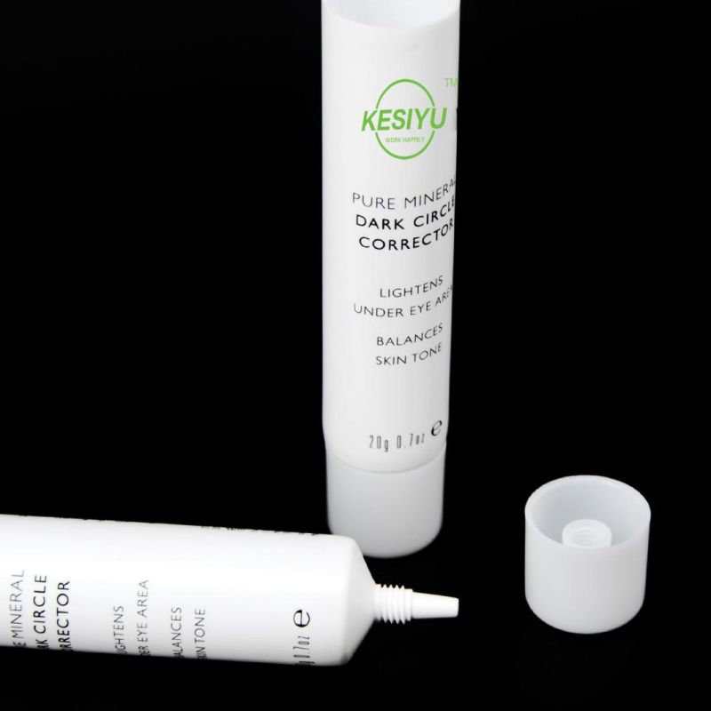 Plastic Cosmetic PE Tube Packaging with Easy Open Center Dispense Cap for Body Lotion Round Tubes