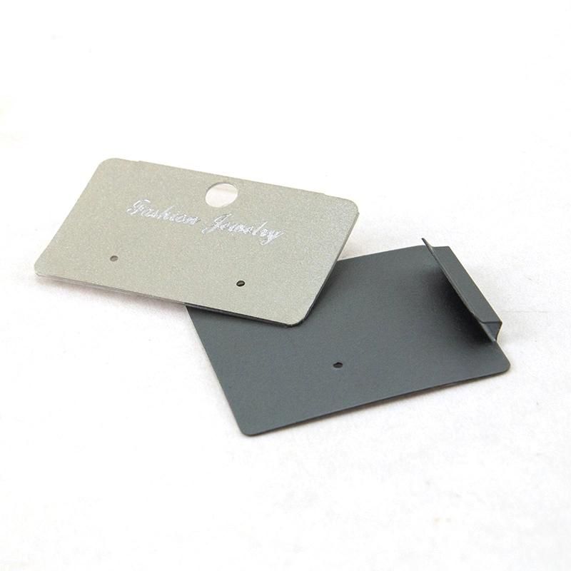 Metal Silver Glossy Jewelry Hang Tag Display Card