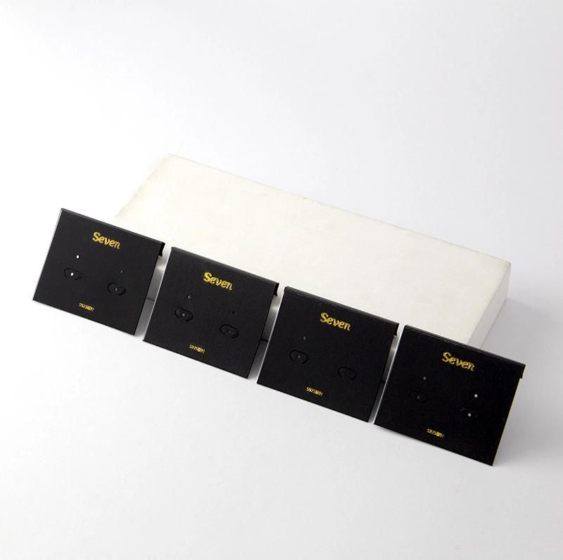 Custom Printed Foil Hot Stamp White Earring Packaging Card