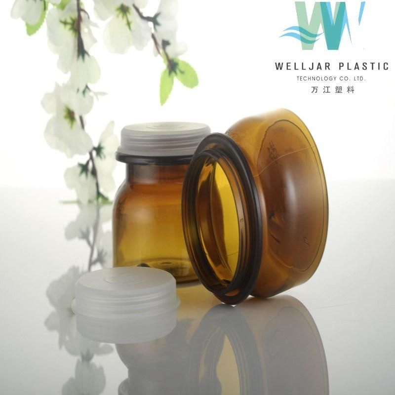 Cosmetic Bottle 60g Pet Plastic Jar with Cap