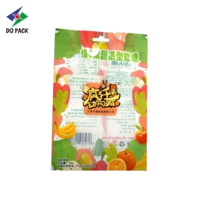 Dq Pack Custom Print Mylar Bag Food Pacakaging Bag Four Sides Sealed Bag for Candy Packaging