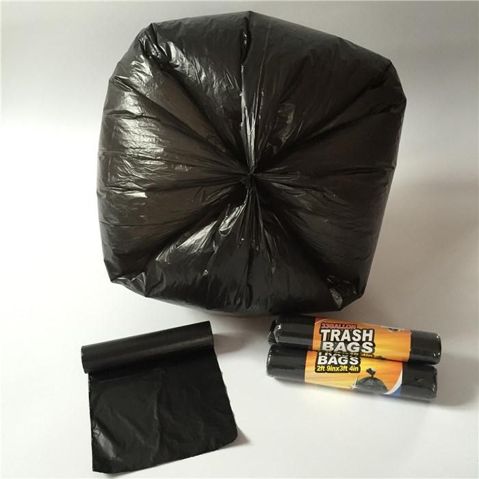 Disposable Rolling Plastic Star-Sealed Black Trash Bag