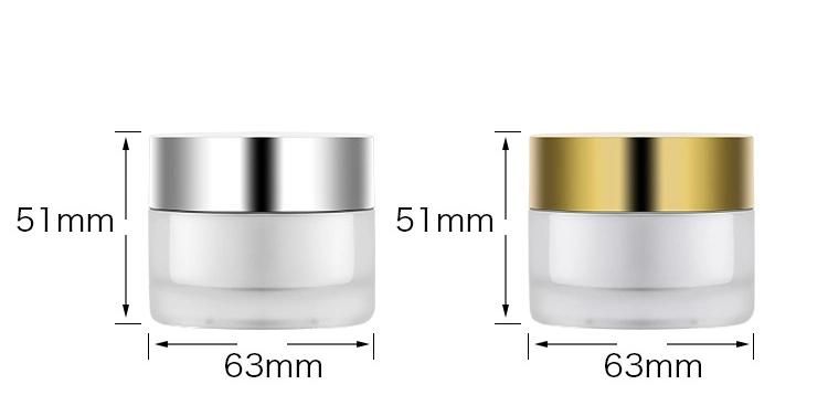 Factory Clear Empty Skincare Packaging Wholesale 50g Transparent Acrylic Cream Jar with Metalized Cap