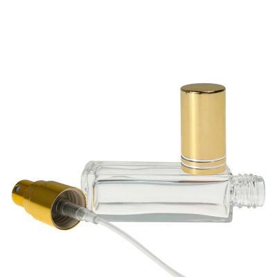 Cylinder 10ml Clear Transparent Empty Glass Perfume Spray Refillable Bottle with Aluminum Sprayer Cap