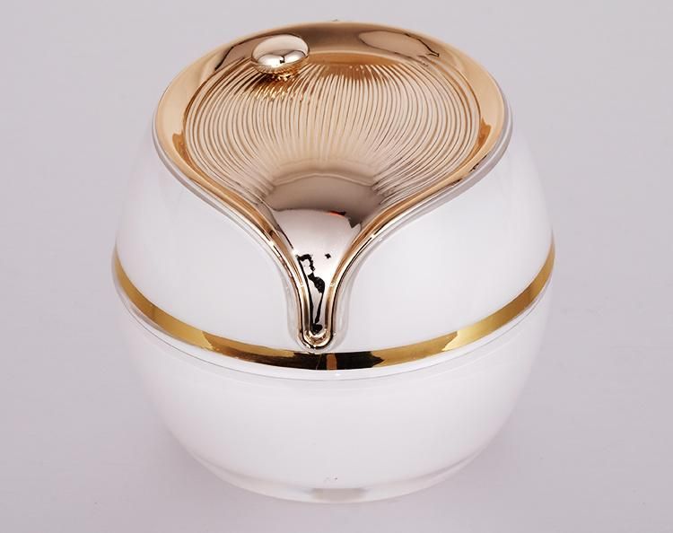 in Stock 30g Gold Cosmetic Packaging Empty Acrylic Plastic Cream Jar