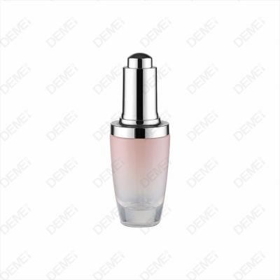 Colorful Frosted Pink Blue Green Flat Shoulder 15ml 30ml Glass Serum Dropper Bottles