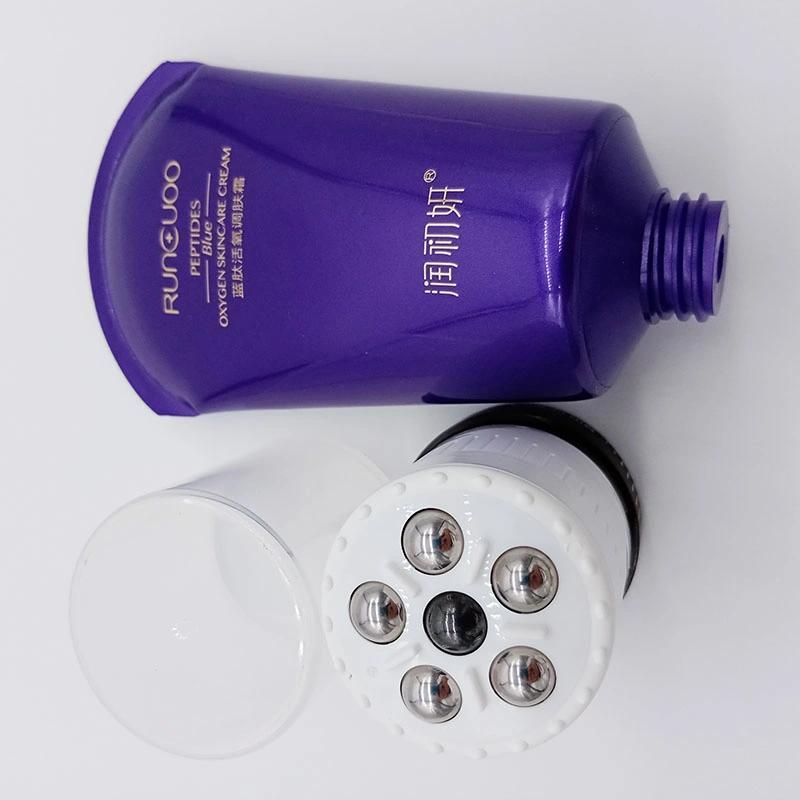 Cosmetic Plastic Lotion Tube with Six Roller Ball Massage Head