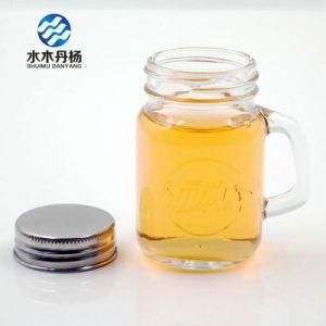 100ml Handle Glass Jar with Tinplate Lid Mason Jars for Drinking