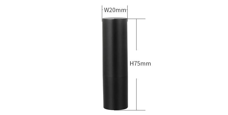 Custom Logo Matte Round Black Lipstick Tubes Luxury Empty Lip Balm Container