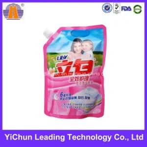 Laundry Detergent Stand-up Plastic Liquid Packaging Nozzle Spouted Handle Bag