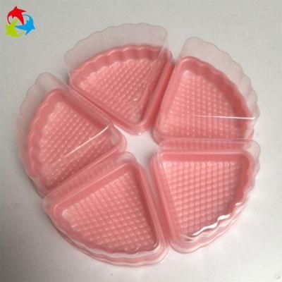 Disposable Clear Triangle Plastic Packaging Cake Boxes for Moon Cake