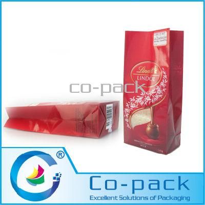 Paper-Plastic Laminated Bottom Gusset Bag for Candy Packaging
