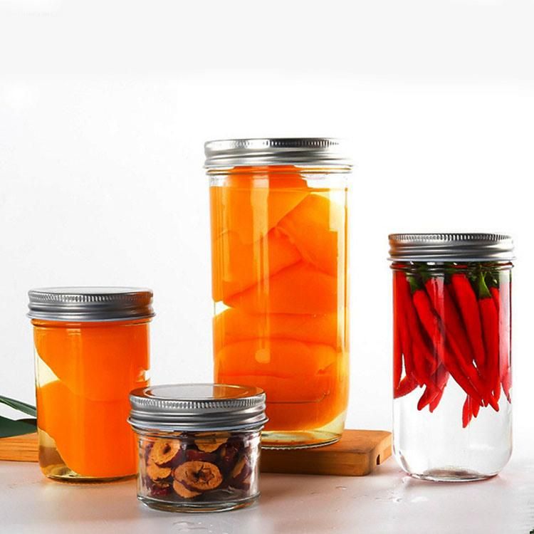 Wholesale Wide Mouth 8 Oz Jam Honey Food Glass Mason Jar