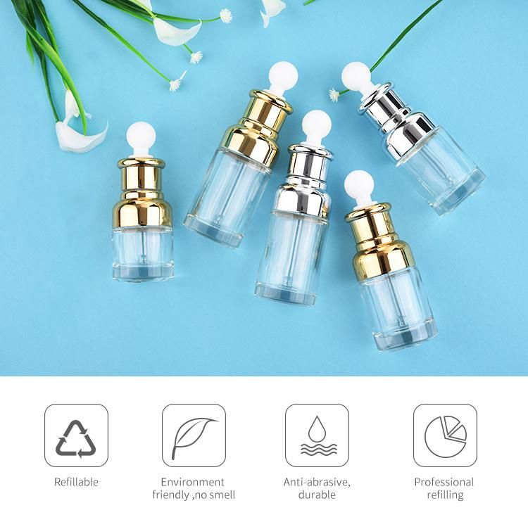 Glass Drop Bottle Aromatherapy Liquid Dropper for Essential Basic Oil Pipette Bottles Refillable 20-50ml High Quality