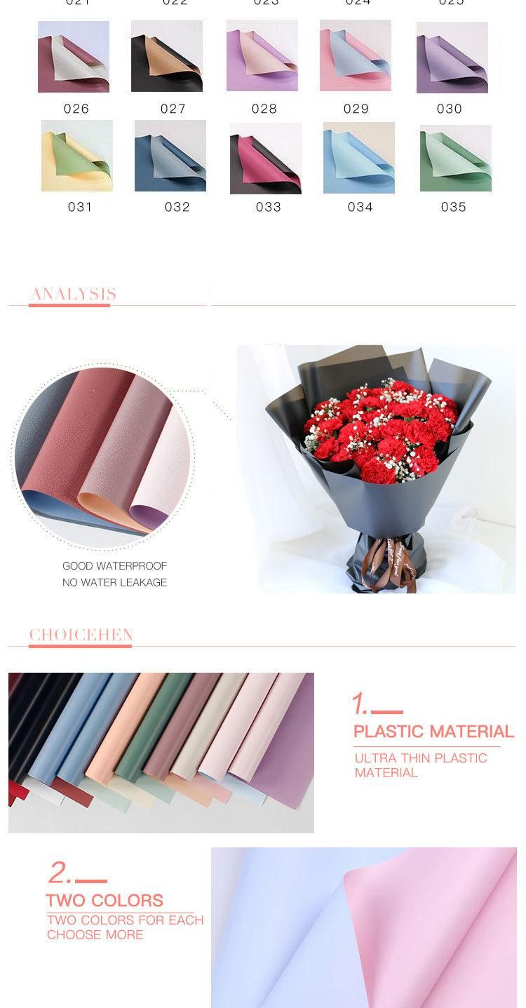 Custom Printing Korean Style Flower Rose Wrapping Packaging Roll Paper