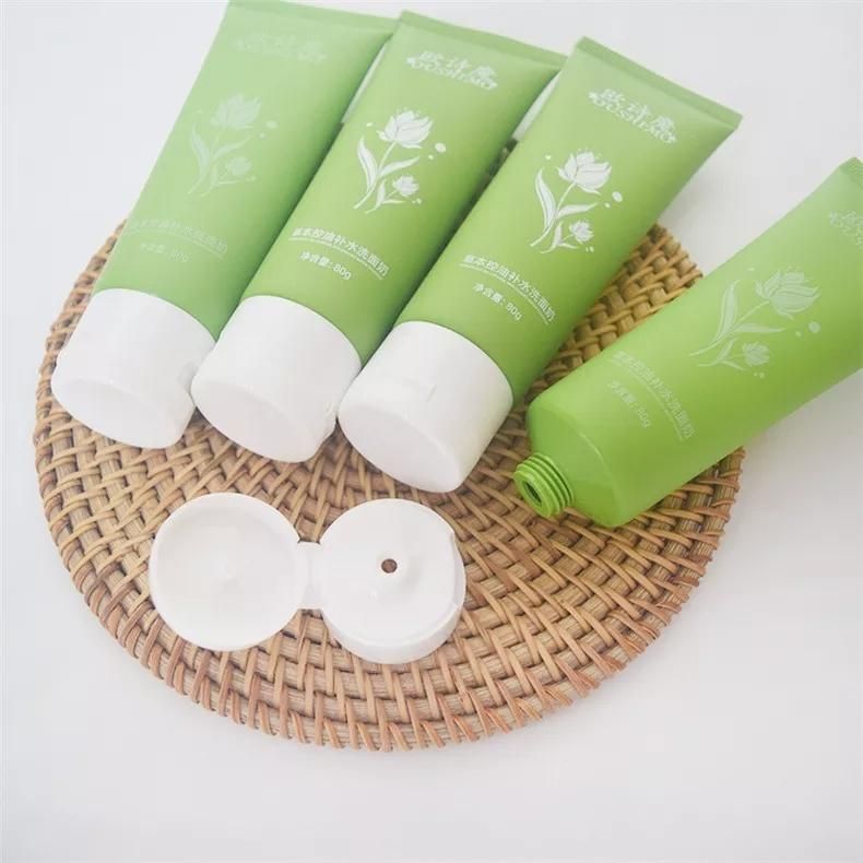 Plastic Face Wash Cosmetic Packaging 100ml Skin Whitening Cream Tube