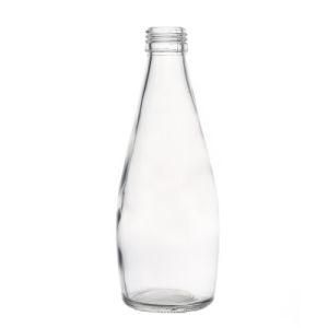 Wholesale High Quality Empty Juice Round Screw Top 300ml Glass Beverage Bottle