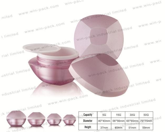 50g 60g Luxury Cosmetic Plastic Cream Jar and Pink Cream Jar