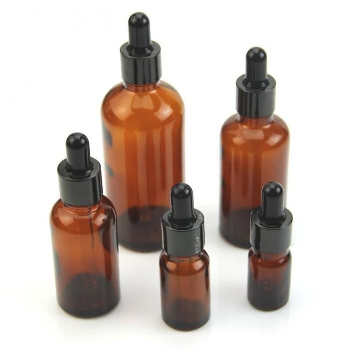 5-100ml Reagent Eye Dropper Drop Amber Glass Aromatherapy Liquid Pipette Bottle Refillable Bottles