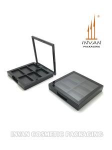 Elegant Square Black Eyeshadow Case Compact Powder Case Foundation Case