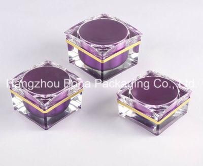 15g 30g 50g Unique Purple Acrylic Face Cream Jar