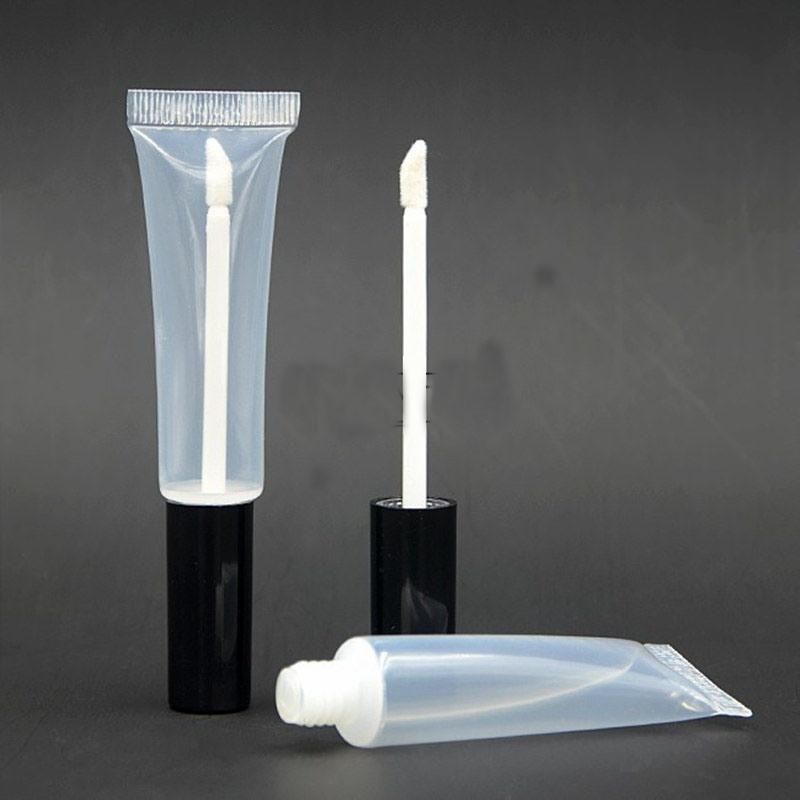 Transparent Plastic Cosmetic Tube Lipstick Tube with Lip Brush Head