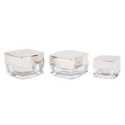 5ml 10ml 15ml 30ml 50ml 100ml Luxury Square Cosmetic Cream Jar