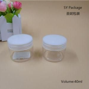 Plastic Pet 40ml Cosmetics Jar Packaging