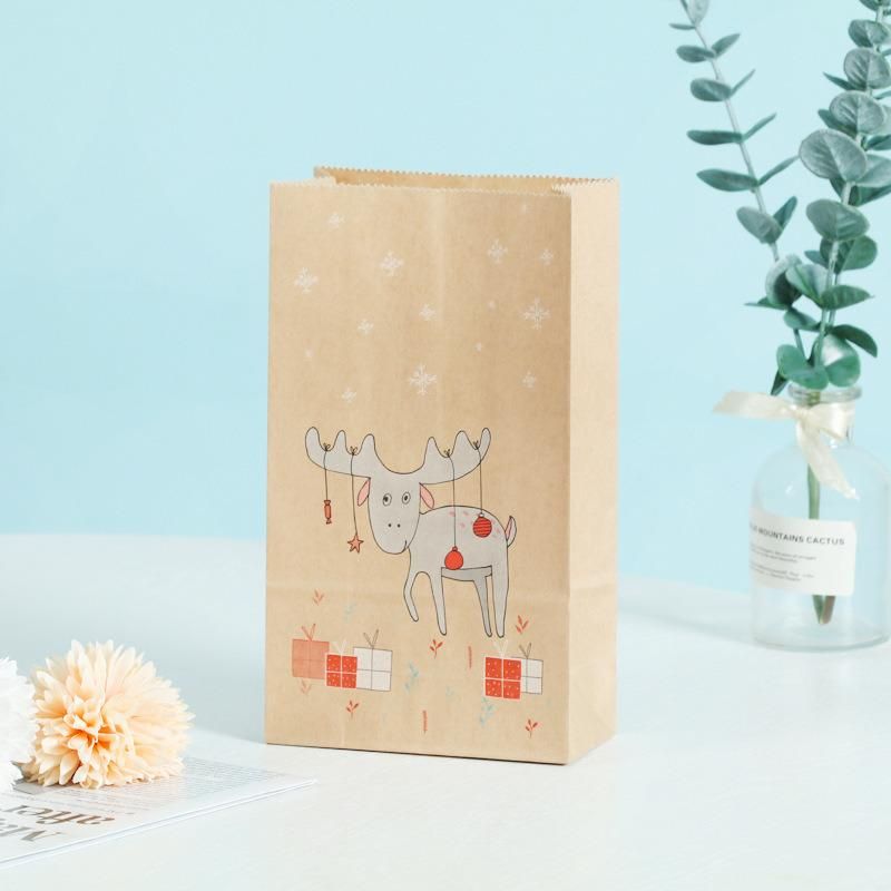 Stand up Block Square Bottom Kraft Paper Bag Custom Logo