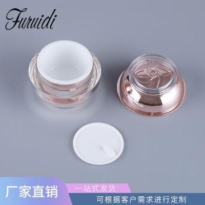 Liquidation Stock Plastic Jar Vendors Custom Cosmetic White Black Square Diamond Acrylic Jar