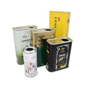 Customized Size 250ml/500ml/1L/2L Cooking Olive Oil Tin Can Wholesale