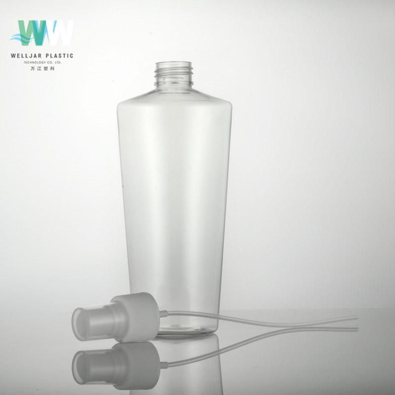 260ml Plastic Trapezoid Shaped Bottle with Fine Mist Sprayer