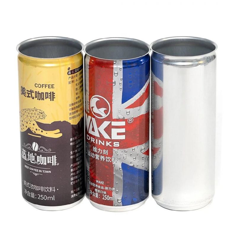 Slim 250ml Coffee Cans Aluminum Cans