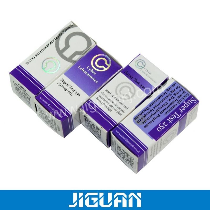 Customized Logo Printed Pharmaceutical Packaging 10ml Hologram Vial Box