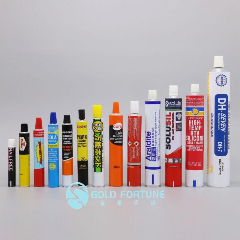 Custom Adhesive Packing Collapsible Aluminum Tubes for Silicon