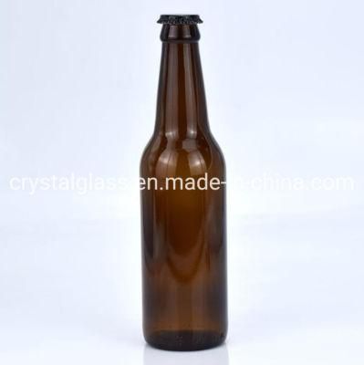 250ml 330ml Amber Glass Bottle with Crown Cap for Fruit Juice