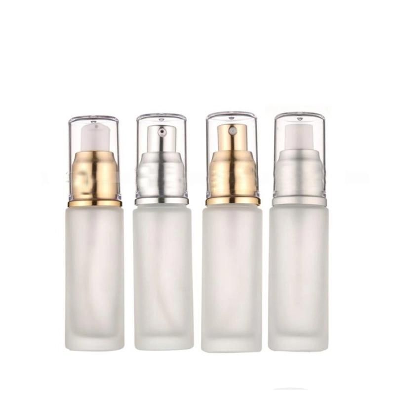 Clear & Frost OEM Glass Bottle for Cosmetic Foundation Packing