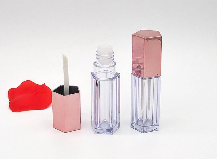 Spot 10ml Pentagonal Rose Gold Lip Glaze Bottle Empty Bottle DIY Lip Gloss Tube Empty Tube Homemade Lip Glaze Split Bottle